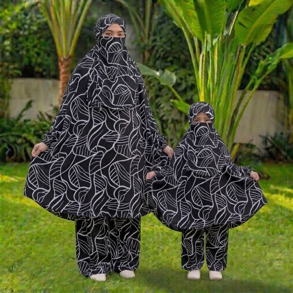 Cherry Georgette Fabric Khimar Set