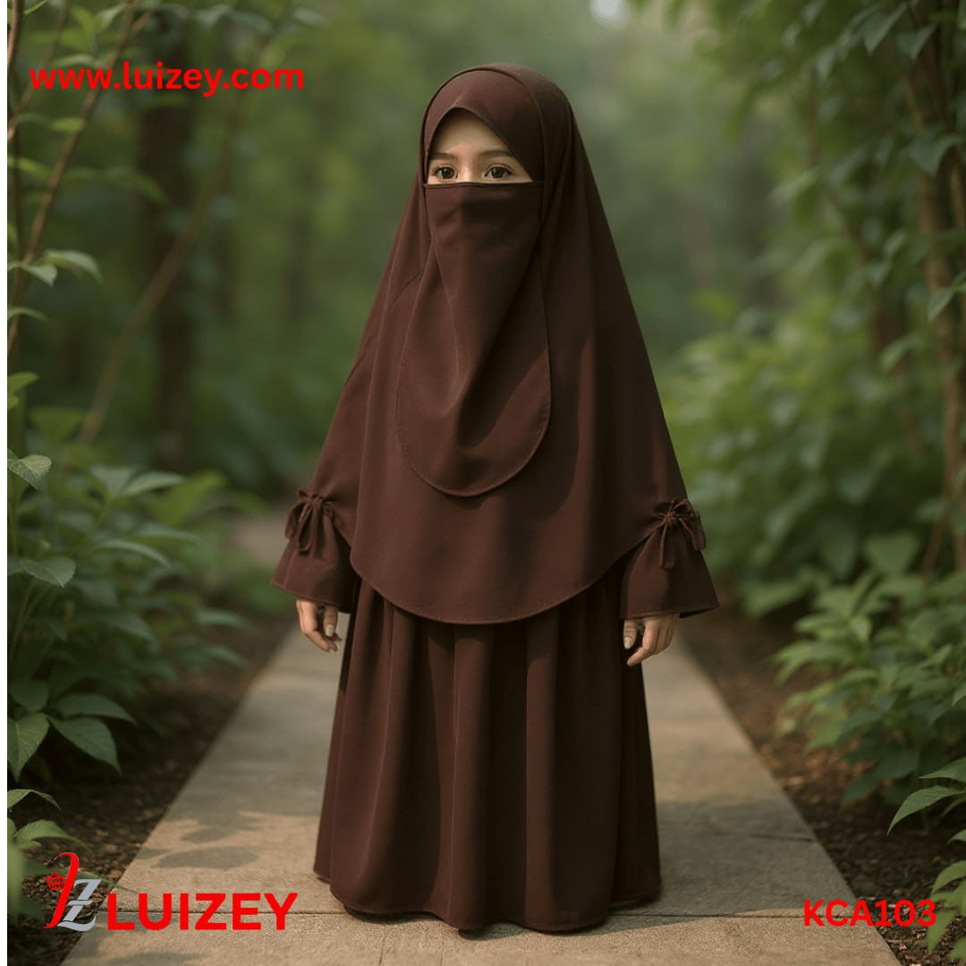 Kids Cherry Borqa with Nikab KCA103