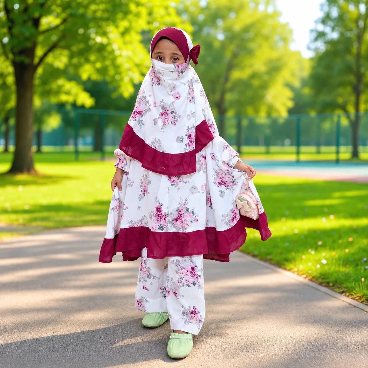 Kids Cherry Khimar Set KCKS129